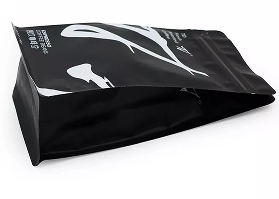 weißer schwarzer Heißsiegel-Kaffee Bean Pouch Matte 250g 500g 1kg 8 Seiten Gusseted