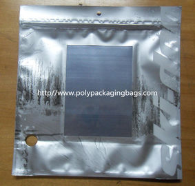Metallisierte silberne Folien-Taschen-Beutel mit Reißverschluss
