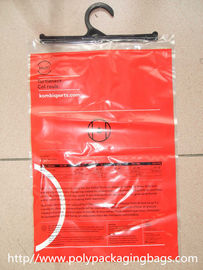Kundengebundene Plastikhaken-Taschen, Presse-Bolzen-Kleiderplastiktasche
