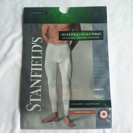 Die Unterwäsche-Polytaschen der Männer mit Aufhängern, selbsttragende Reißverschluss-Kleidungs-Tasche