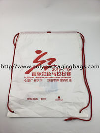 Zwei Schicht CPE-/LDPE-bauscht sich Plastikzugschnur-Rucksack mit Logo