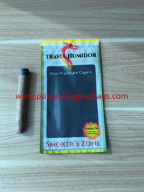 Wieder- versiegelbarer Reißverschluss-befeuchtende Zigarren-Luftfeuchtigkeitsregler-Taschen mit Drucklogo