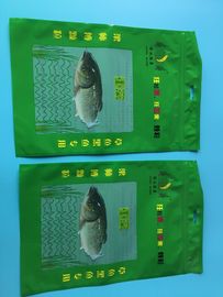 Gewohnheit druckte mit Seiten versehene zusammengesetzte Fisch-Siegeltasche des Grün-3 mit transparentem Fenster in der Front