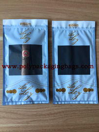 Zigarren-Plastikreißverschluss-Taschen der klassischer Schwamm-befeuchtende Kapazitäts-5 mit transparentem Fenster