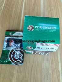Zigarren-Luftfeuchtigkeitsregler-Taschen des Schaukarton-Grün Druck-BOPP