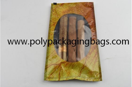 Wiederversiegelbare Plastikbefeuchtungs-Zigarren-Tasche mit Fenster W155 X L265mm