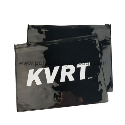 KN-Gewohnheit druckte PVC-opeque Tasche schwarzer Plastik-Kleidungs mit Reißverschluss