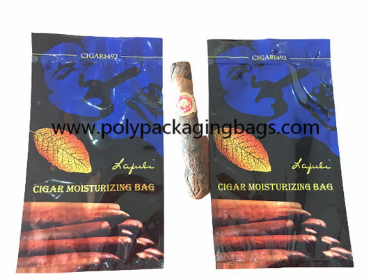 Klassische Zigarren-bauscht sich befeuchtender Reißverschluss-Mittel-Plastiktasche-Zigarren-Luftfeuchtigkeitsregler mit Spitzenzipverschluß