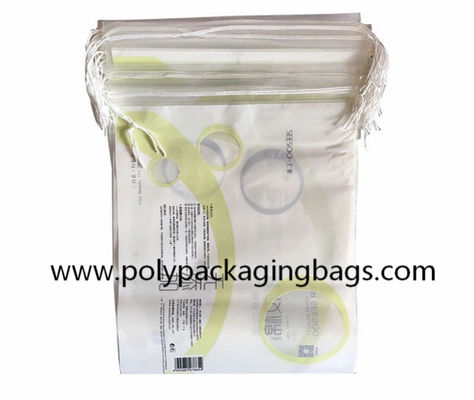 Wasserdichte Stärke 0.04mm CPE-Plastikzugschnur-Tasche