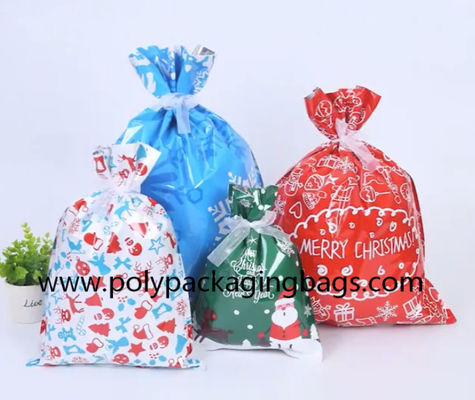 Zugschnur-Weihnachtsgeschenk-Taschen für das Süßigkeits-Verpacken