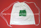 Weißer leichter Plastikzugschnur-Rucksack bauscht sich für Handy/Handphone