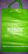 Grünes HDPE weicher Schleifen-Tragebeutel mit Seitenkeil für den Einkauf