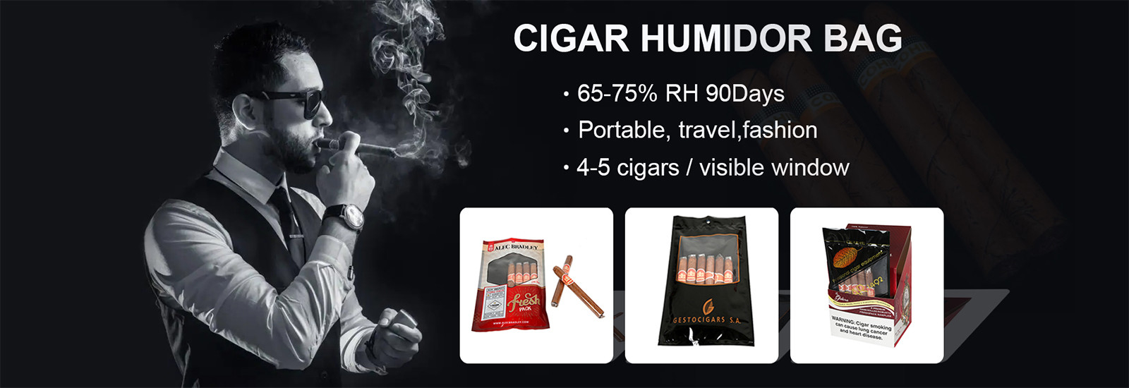 Zigarren-Luftfeuchtigkeitsregler-Taschen
