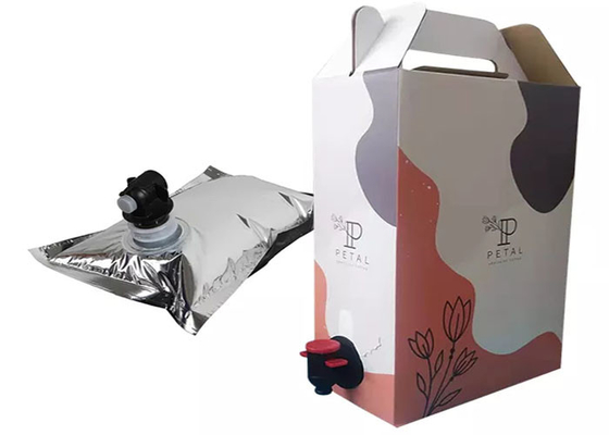 Flüssiger Wasser-aseptischer Frucht-Juice Plastic Tap Bag In-Kasten-Rotwein 5L mit Ventil/Zapfen