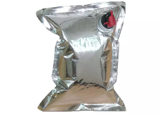Wiederverwendbare silberne Rotwein-Viererkabel-Dichtungs-Taschen-Aluminiumfolie-Plastikgetränkflüssige SCHELLFISCH Tasche mit Zapfen