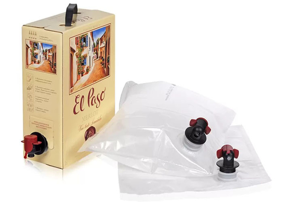 Tülle sackt flüssige Tasche 10L im Kasten mit Zapfen für Wasser Juice Liquid Beverage Wine ein