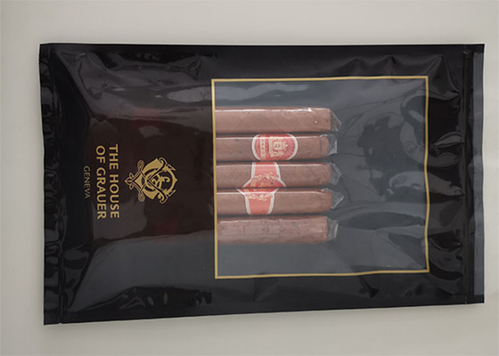 Feuchtigkeitsfeste Tabak-Verpackungs-Verpackenzigarren-Luftfeuchtigkeitsregler-Taschen mit Reißverschluss