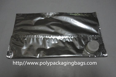Sicherheits-Nahrungsmittelgrad-Wein-Tasche im Kasten, der kundengebundene Schellfisch-Taschen mit Drosselventil-Zapfen verpackt