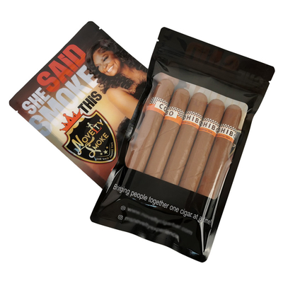 Wiederverschließbare Kunststoff-Ziplock-Taschen für Zigarren mit Displaybox