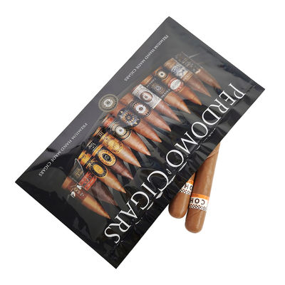 Individuell bedruckte, wiederverschließbare Ziplock-Zellophan-Einzelhandelsbeutel für Zigarren, Zigarrenbeutel