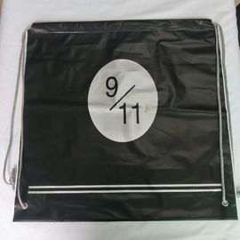 Transparenter Seil-Taschen-Rucksack, schwarze klare Plastikzugschnur-Taschen im Freien