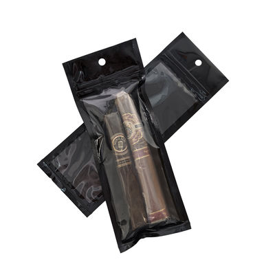 Kundenspezifische Mylar-Ziplock-wiederverschließbare Zigarrenbeutel, Kunststoff, Handroll-Raucherzubehör, Verpackungsbeutel zur Befeuchtung von Lebensmitteln