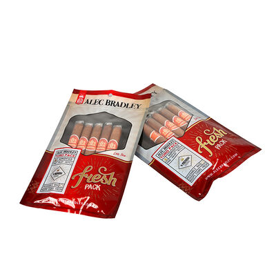 Band 5 Zigarren Zigarren-Humidor-Taschen Lebensmittel-TPU-PE-Material Ziplock-Design Luftdichte Dichtung Langlebige Feuchtigkeitsdichtung