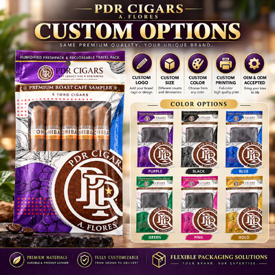 Cigars Volume Cigar Humidor Bags Featuring Ziplock Design And MOPP PE Material Structure Suitable For Travel And Daily