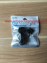 Aufhänger-Loch-Folien-Taschen mit Reißverschluss, die Bluetooth-Kopfhörer-elektronische Produkte verpacken