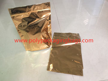 Stehende Folien-Taschen Gold-HAUSTIER-zusammengesetzte CPPs mit Reißverschluss für Pulver, Kräuter