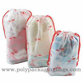 Kundenspezifische feuchtigkeitsfeste Kleidungs-Kosmetik-Zugschnur-Plastiktaschen