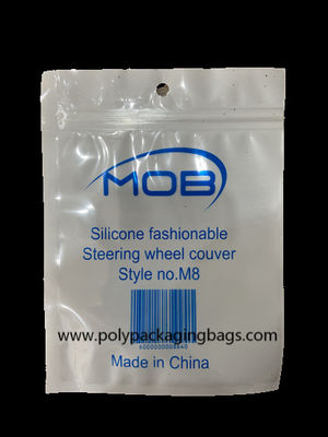 Tasche BOPP28 Recloseable mit Reißverschluss mit hängendem Loch