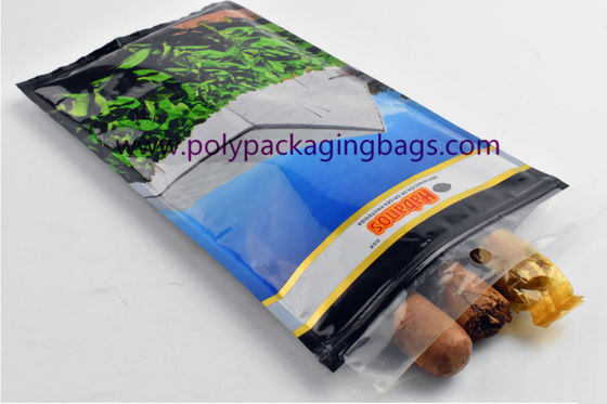 Farbdrucken der Reißverschluss-wiederversiegelbare Zigarren-Verpackentaschen-7 mit Befeuchtungs-System