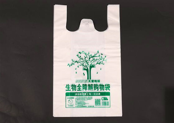Kompostierbare Maisstärke-einlagige lamellierte biologisch abbaubare T-Shirt Taschen