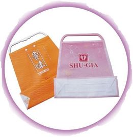 Kundengebundene Kleidungs-Kunststoffgriff-Taschen-Förderungs-Einkaufstaschen