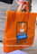 Orange Plastic Clothes Packaging Soft Loop Handle Bag in HDPE LDPE