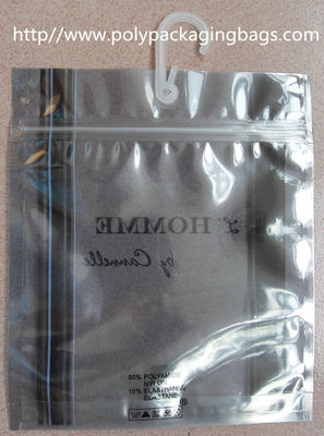 Kundenspezifischer Plastikhaken sackt antistatische Plastiktasche mit Aufhänger für Unterwäsche, Kleidung ein