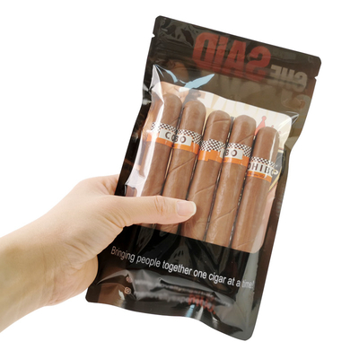 Wiederverschließbare Kunststoff-Ziplock-Taschen für Zigarren mit Displaybox