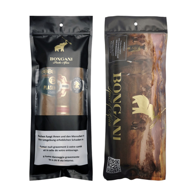 Custom Ziplock Zigarren-Humidor-Taschen mit Feuchtigkeitssystem und Display-Fenster 90 Tage Aufbewahrung 20 Zigarren Kapazität