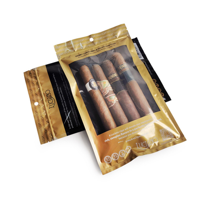 Wiederverschließbare Zigarren-Humidor-Taschen mit Feuchtigkeitssystem und Displaybox für 90 Tage Frische