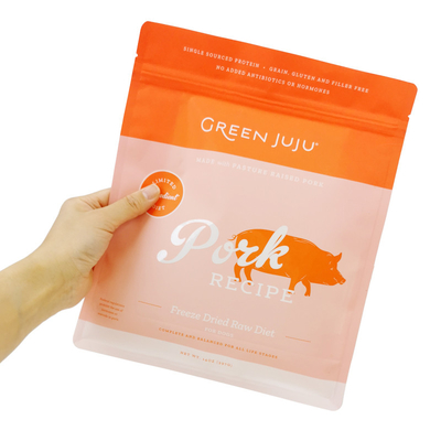 Custom Pet Food Bag Stand Up Zipper Bag wieder verschließbare Barriere Tasche Flachboden Pet Food Tasche