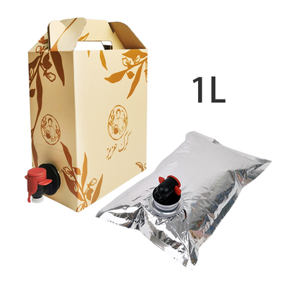 1L Aluminiumbeutelpackung, mit Wasserhahn, geeignet für Beutel für Flüssigsaft, Wein, Kaffee und Olivenöl, mit Wasserhahn