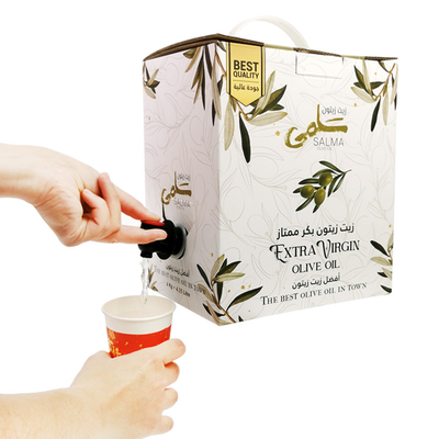 Ökofreundlich 1l 3l 5l Wiederverwendbarer Trinkbeutel in Schachtel Wein-Kran-Ventil Wasser Kaffee-Saft Milch Bib-Tasche in Schachtel Spender Verpackung Füllstoff