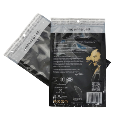 Gewässerte Tabakverpackungen Luftbefeuchter Kunststoffbeutel Luftbefeuchtende Zigarren Luftbefeuchter Taschen für 5-6 Zigarren mit Hygrometer & Divider