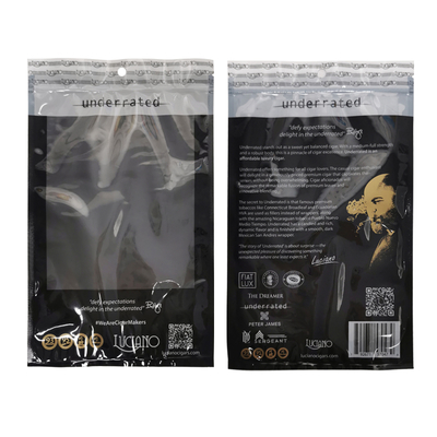Gewässerte Tabakverpackungen Luftbefeuchter Kunststoffbeutel Luftbefeuchtende Zigarren Luftbefeuchter Taschen für 5-6 Zigarren mit Hygrometer & Divider