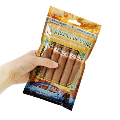 Custom gedruckte wieder verschließbare Ziplock Feuchtigkeit Humidor Zigarrenverpackungstüte mit Feuchtigkeitsschicht