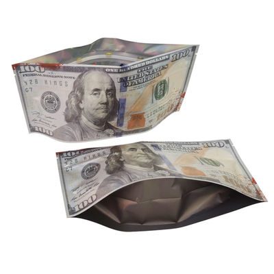 Custom Flat Pouch wieder verschließbare Ziplock Tasche mit 3 Seiten Siegel für die Verpackung von Tabakzigaren Mylar Tasche