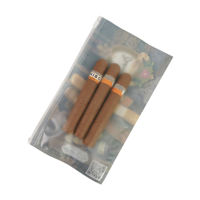 Custom Logo Druck Zigarrenpackung Slider Reißverschluss Tabakrohr Plastiktüte Packung Zigarren Humidor Gehäuse Reißverschluss Verpackungstüten
