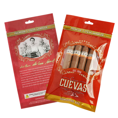 Custom Geruch-Wärme-Dichtung Mylar Folie-Tasche Spot UV Mailer-Taschen Zigarrenverpackungstasche mit Reißverschluss Zigarrenbeutel