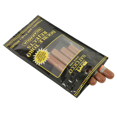 Kundenspezifische Tabakverpackung Befeuchter Kunststoffbeutel Befeuchtete Zigarrenhumidorbeutel für 4-5 Zigarren mit Hygrometer & Trennwand